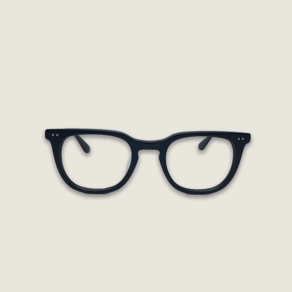 Zephire Onyx unisex blue light blocking glasses front view