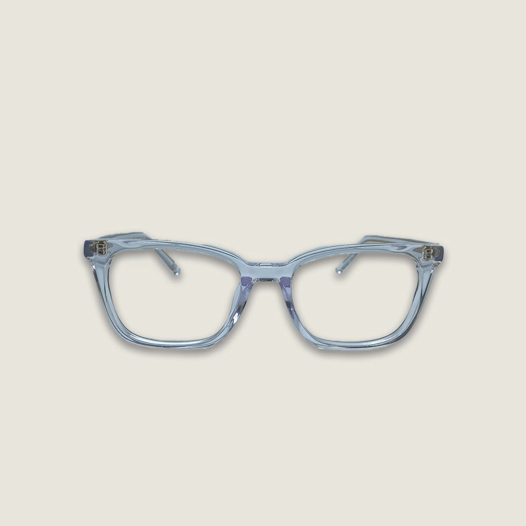 Zephire Clear Luxe unisex blue light blocking glasses front view